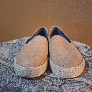 Dr Scholls Tan Perforated Slip-On Espadrilles